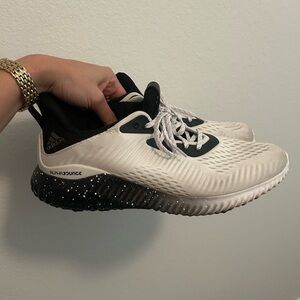 Adidas Alphabounce Black and White Running Shoes